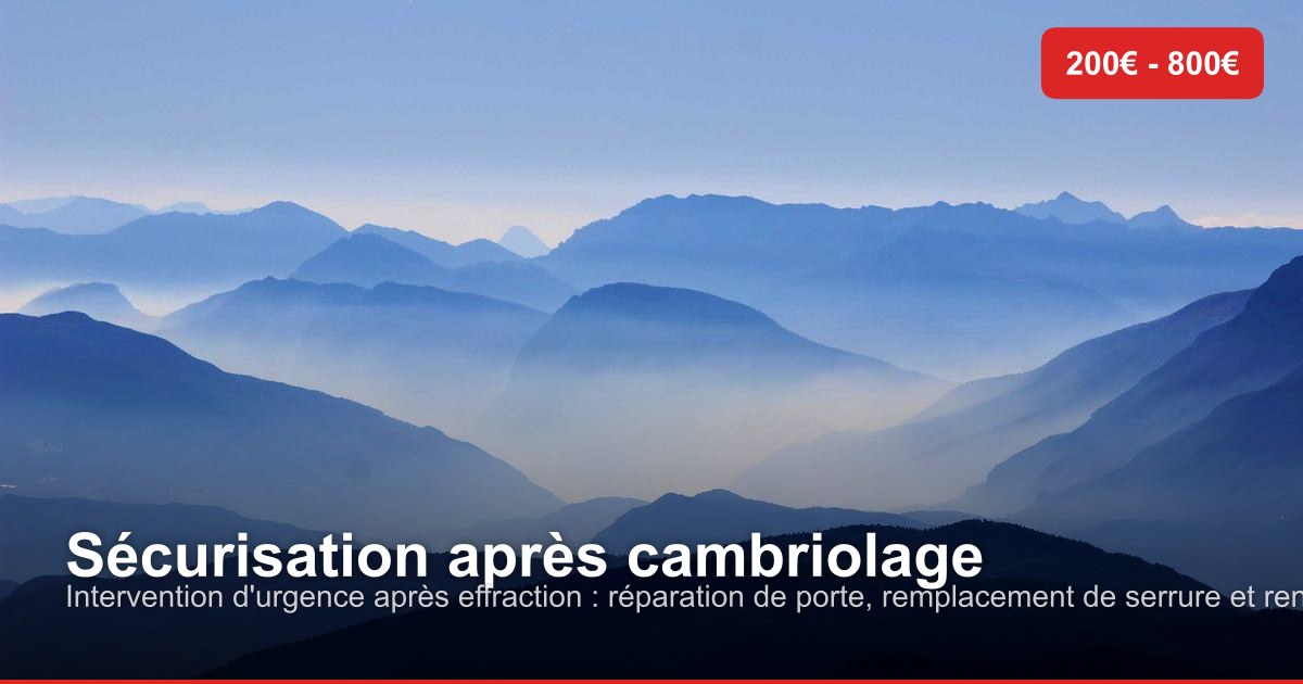 Sécurisation après cambriolage dans l'arrondissement de Hal-Vilvorde